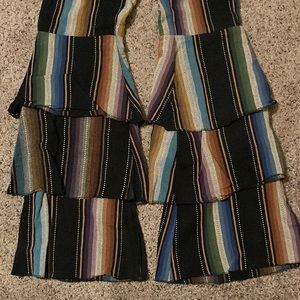 Ruffled L&B Serape Bell Bottom Flares Small